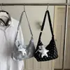 Bolso bandolera simple estilo coreano de estrella, nuevo para principios de primavera, bolso de gran capacidad con lunares para debajo del brazo, bolso de hombro casual versátil