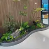 Cerca de Paisagismo Planta Verde Interna Cenário Tira Decorativa Cerca Cerca Hall de Entrada Autoadesivo Varanda Borda de Jardim Tira Planta