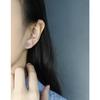 Pendientes minimalistas de plata de ley S925 con diseño de lujo de estilo coreano INS Niche Light, con ágata y piedra lunar, textura femenina.