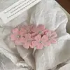 Nuevo pequeño fresco bordado flor de cerezo pasador niña dulce clip para mechones laterales clip para flequillo lateral accesorios para el cabello al por mayor