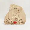 Amazon Rompecabezas de Madera Familia Oso Madre e Hijo Adornos para el Día de la Madre Decoraciones para el Hogar Regalos Festivos Adornos Decorativos