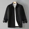 Camisa retro estilo Hong Kong, de lujo ligero, de alta gama para hombres jóvenes y de mediana edad, cárdigan artístico, casual de negocios, camisa de botones, prenda exterior de manga larga