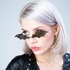 Tendencia Europea y Americana Gafas de Sol Divertidas de Murciélago Sin Montura Gafas de Sol Irregulares para Decoración de Mascarada