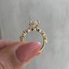 Anillo de Forma de Gota de Agua Nuevo Europeo y Americano Moda para Mujer Anillo Simple Francés Sentido de Alta Calidad Anillo de Circonita Joyería