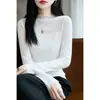 Novedad otoño e invierno, tejido de punto de moda, prenda interior adelgazante, prenda exterior casual, suéter fino, capa base