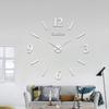 Reloj de pared tridimensional 3D con luz y esfera de lujo, creativo, para sala de estar, dormitorio, pegatinas de pared decorativas, reloj con espejo, reloj de moda simple