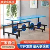 Juego de Mesa y Sillas de Comedor tipo Cantina para 4, 6 u 8 Personas, Adecuado para Estudiantes Escolares, Empleados de Empresa, Comedores de Hospitales, Mesa y Sillas de Comedor Integradas