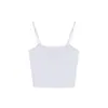 Comercio exterior al por mayor verano chica caliente con almohadilla en el pecho top de tubo camisola mujer sexy espalda descubierta camiseta interior corta
