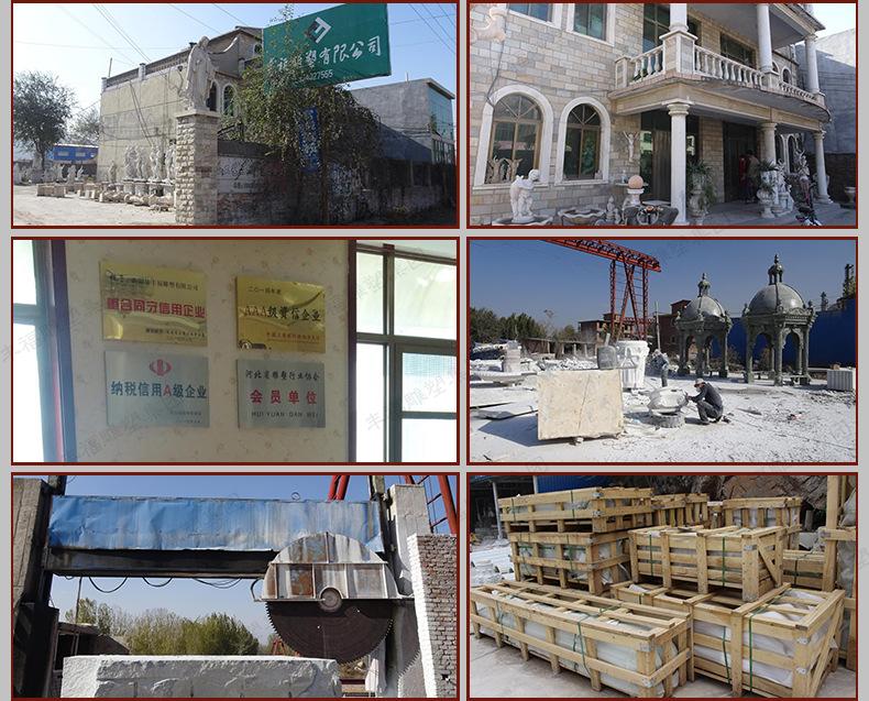大理石狮子，欧式石材狮子，丰福雕塑集团厂区实景.jpg