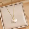Nuevo Collar Estilo Chino Viento Nacional Calabaza Pequeña para Mujer Lujo Ligero Sensación de Gama Alta Diseño Micro-pavimentado con Diamantes Cadena para Clavícula Exquisito Collar Sencillo