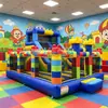 Castillo Inflable Nuevo Puesto Cuadrado Grande Exterior Trampolín Inflable Tobogán Centro Comercial Comercio Exterior Trampolín Infantil