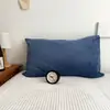 Fronha Grossa Quente com Forro de Lã para Inverno 48*74cm Peça Única Fronha de Veludo Leite para Dormitório de Estudante, Cor Sólida, Design Simples
