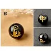 Ágata Negra Natural Zodiaco Sellado en Oro Cuentas Sueltas Accesorios para Cuentas Hechas a Mano DIY Accesorios Superiores para Pulseras Cuentas Redondas de Ágata Negra