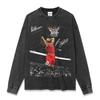 Camiseta de manga corta estampada estilo americano Derrick Ross Derrick Rose Sudadera con capucha de cuello redondo de manga larga pesada
