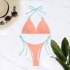 Nuevo Bikini Sexi de Tres Piezas sin Espalda Estilo Europeo y Americano para Mujer, Conjunto Deportivo al por Mayor