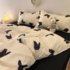 Ropa de cama y funda de edredón estilo retro Ins marrón floral para dormitorio Juego de cuatro piezas Cama de 1.8 Cama de estudiante Juego de tres piezas
