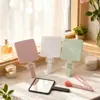Espejo de Maquillaje Portátil, Espejo de Belleza Pequeño, Logo Personalizable, Espejo con Mango, Regalo Promocional, Venta al por Mayor para Estudiantes, Personalización Transfronteriza