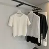 Conjunto Duas Peças Cardigan de Tricô Versátil Estilo Doce Outono + Camiseta de Manga Longa com Bolinhas e Barra Franzida Y.JIA 606