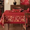 2026 Nuevo Mantel Rojo Festivo Impermeable y a Prueba de Aceite Mantel que No Requiere Lavado Decoración de Ambiente de Año Nuevo Mantel para Mesa de Café