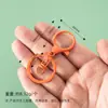 10 piezas de barniz para hornear cierre de langosta redondo juego de tres piezas de llavero colgante Anillo de llavero giro de 8 palabras accesorios de material para colgante de joyería diy