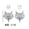 Pendientes de Botón de Animales con Pedrería de Moda Transfronterizos Europeos y Americanos, Clips para Orejas sin Perforar, Pendientes Magnéticos, Venta al por Mayor de Joyería, Artículos de Moda Populares