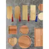 Bandeja Estudiante Hecha a Mano Cloisonné Base Esmaltada Tablero de Bambú Bandeja de Té Marcapáginas Filigrana Soporte para Té Posavasos Otro