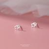S999 Prata Pura Five-Pointed Star Stud Brincos Feminino Moda INS Estilo Estrela Design Sense Brincos Namoradas Casal Presente Atacado