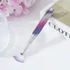Pincel para Manicura Incrustado con Diamantes Transfronterizo, Nuevo Pincel para Manicura Incrustado con Diamantes en Forma de Abanico, Pincel para Uñas Opcional en 2 Colores