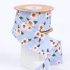 Cinta con estampado floral coreano lazo hecho a mano DIY tocado accesorios para el cabello correa de ramo tela con estampado de flores y hierba