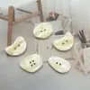 Botões Irregulares de Resina de 25mm em Design de Concha Falsa, Botões Decorativos Bege para Casacos e Suéteres