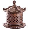 Queimador de Incenso Cerâmico Estilo Chinês Suporte para Velas Lanterna de Palácio Queimador de Incenso em Espiral Ornatos Decorativos Antigos para Casa Interior Queimador de Sândalo Oudh
