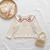Vestido para Menina 2026 Novo Outono Conjunto para Bebê Blusa com Gola Boneca Manga Longa Estilo Coreano Vestido Colete para Menina