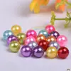 Perlas de Imitación ABS Materiales Hechos a Mano DIY Accesorios para Joyería con Cuentas 8mm ABS Colorido Cuentas Sueltas Coloridas Que No Se Descascaran