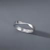 Anillo Mobius de plata esterlina s925 para niños, estilo informal, autodisciplina, boca abierta, sencillo, para dedo índice, para uso diario.
