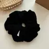Estilo Preguiçoso Anel de Cabelo Fofo Cor Macaron Macio e Elástico Anel de Cabelo Simples Atrás da Cabeça Rabo de Cabelo Flor Textura Sensorial Corda de Cabelo