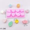 Molde de Silicona para Pastel de Flores de 8 Piezas, Molde para Gelatina y Pudín, Molde para Mooncake, Jabón Artesanal DIY, Molde para Yeso de Aromaterapia, Molde para Bandeja de Hielo