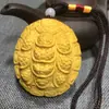Ciprés de Acantilado Taihang Loto Riqueza Pieza de Mano Madera Maciza Tallada Concha de Tortuga Riqueza de Mano Portátil Pieza de Juego