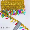 Encaje de Lentejuelas Dorado y Plateado Adorno DIY Caja de Almacenamiento Hecha a Mano Decoración para Disfraz de Performance de Ópera Encaje