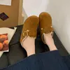 Zapatos de Suela Gruesa de Punta Cerrada y Medio Abiertos Ropa de Exterior para Mujer 2026 Nueva Llegada de Primavera Slip-on Retro Birkenstock Birkenstock con Plataforma Oculta Zapatos de Medio Abierto