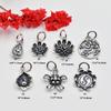 Acessórios de Prata de Lei S925 Prata Tailandesa Vintage Pingente de Flor Pequena Margarida Charme Pulseira de Corda Trançada DIY Acessórios de Joias para Colar