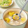 Cuchara para Sopa de Acero Inoxidable, Cuchara Pública Doméstica, Cuchara para Fondue Colgante, Colador de Mango Largo, Cuchara para Servir, Cuchara para Sopa, Cuchara para Gachas y Sopa