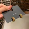 Pendientes de Aro Retorcidos de Doble Capa Coreanos, Nuevo Estilo Popular, Lujo Ligero, Sensación de Alta Gama, Pendientes Vintage, Pendientes de Aro