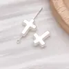Perla de Imitación ABS Blanco Crudo Lazo Cruzado Estrella de Cinco Puntas Pulsera Hecha a Mano DIY Pendientes Accesorios de Joyería con Cuentas