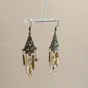 Pendientes de gota con incrustaciones de diamantes transfronterizos europeos y americanos, pendientes de lujo de alta gama, accesorios para orejas de moda de nicho, venta al por mayor desde fabricante de Yiwu