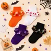 Nuevos Calcetines de Encaje Cómodos para Danza Infantil Halloween Estampado Lindo Juguetón Calcetines de Bebé Princesa