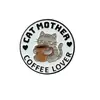 Broche Criativo de Gato de Desenho Animado para Café Emblema de Metal Acessório Personalizado Fofo Decoração Unissex