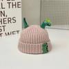 Gorro de otoño e invierno para bebé, bonito y súper lindo gorro de lana con forma de dinosaurio, jersey cálido de punto para niños y niñas de invierno.