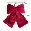 Lazo de Terciopelo Rojo Vino Navideño Transfronterizo Adornos Colgantes para Árbol de Navidad Decoración de Pared Decoraciones para Árbol de Navidad