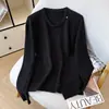 Top Base Elegante con Cuello para Otoño e Invierno para Mujer, Top Espesor de Diseñador, Manga Larga de Cuello Bajo Ropa Interior de Punto Suéter
