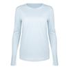 Roupa de Yoga Outono/Inverno 2026 para Mulheres, Camiseta Esportiva de Manga Longa em Algodão Pima Americano, Gola Redonda, Roupa Fitness Casual Solta